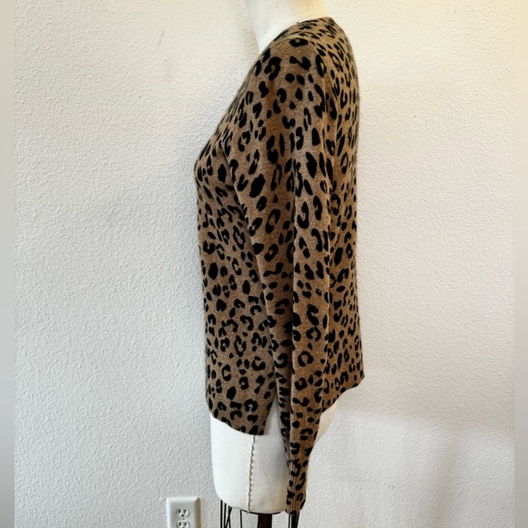 J.Crew Cashmere Leopard Crewneck Sweater - Picture 6 of 7